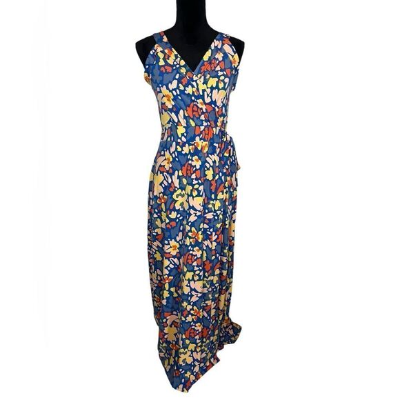 NWT 41 HAWTHORN FLORAL/TROPICAL FAUX WRAP MAXI DRESS WOMENS SIZE LARGE - Picture 5 of 13